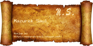 Mazurek Saul névjegykártya